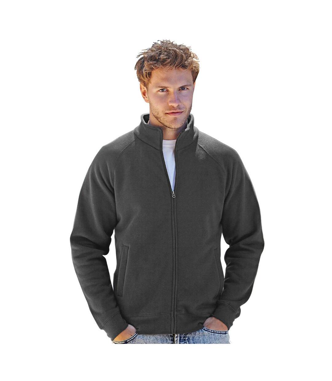 Fruit Of The Loom Mens Premium 70/30 Full Zip Sweatshirt Jacket (Light Graphite)