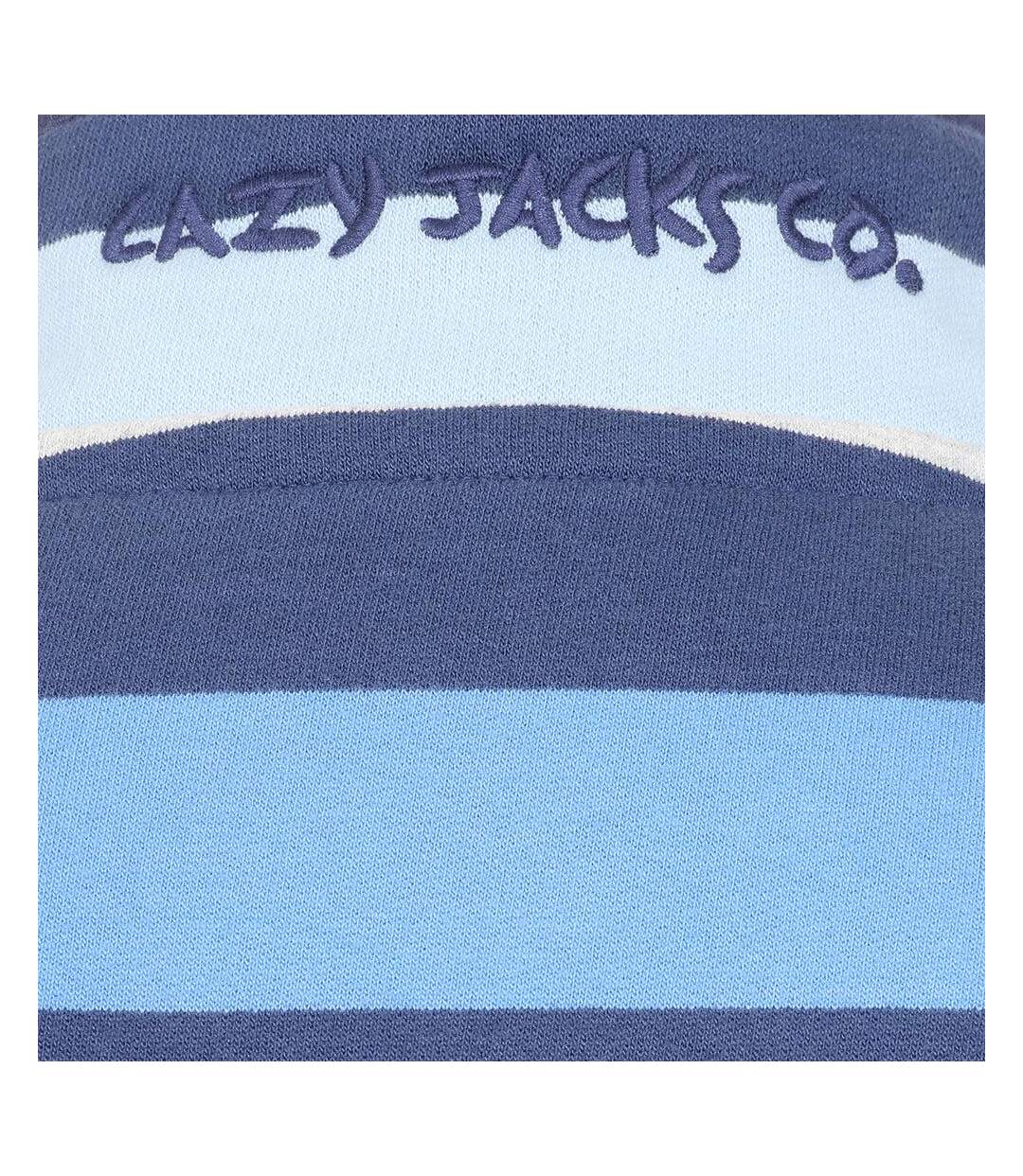 Sweat Motif/style Rayé Femme Bleu Hivernal Lazy Jacks-4