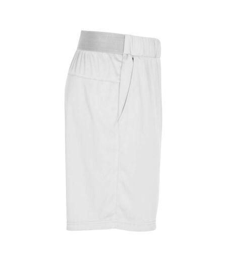 Unisex adult plain active shorts white Clique