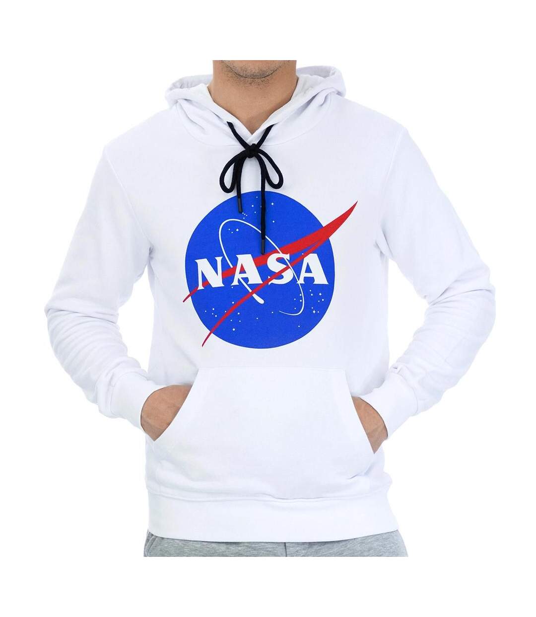 Sweat à capuche Blanc Homme Nasa 51H - L-1