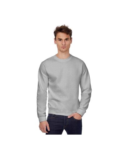 B&C Mens Crew Neck Sweatshirt Top (Heather Gray) - UTBC1297
