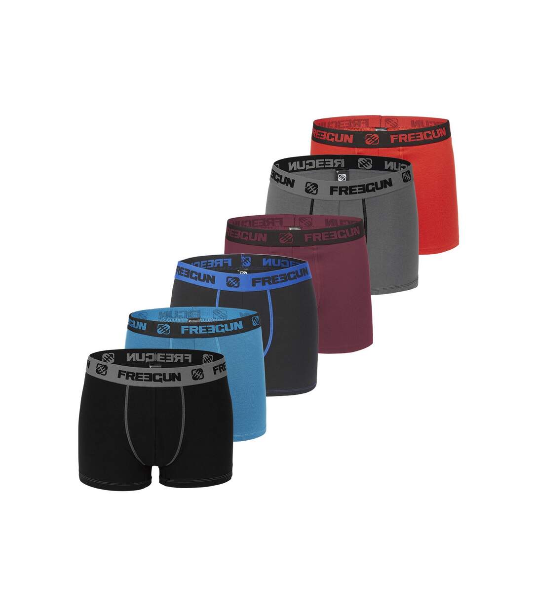 Pack Surprise de 6 Boxers coton homme Freegun