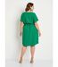 Robe courte évasée unie-2