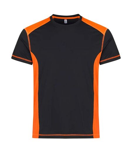 T-shirt Motif/style Panneau Contrasté Ambition Homme Orange Fluo Clique