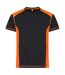 T-shirt Motif/style Panneau Contrasté Ambition Homme Orange Fluo Clique-1
