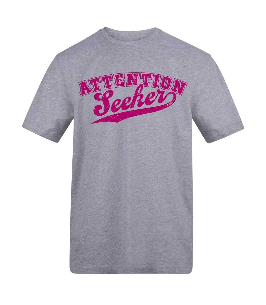 T-shirt Attention Seeker Homme Gris AWD-1