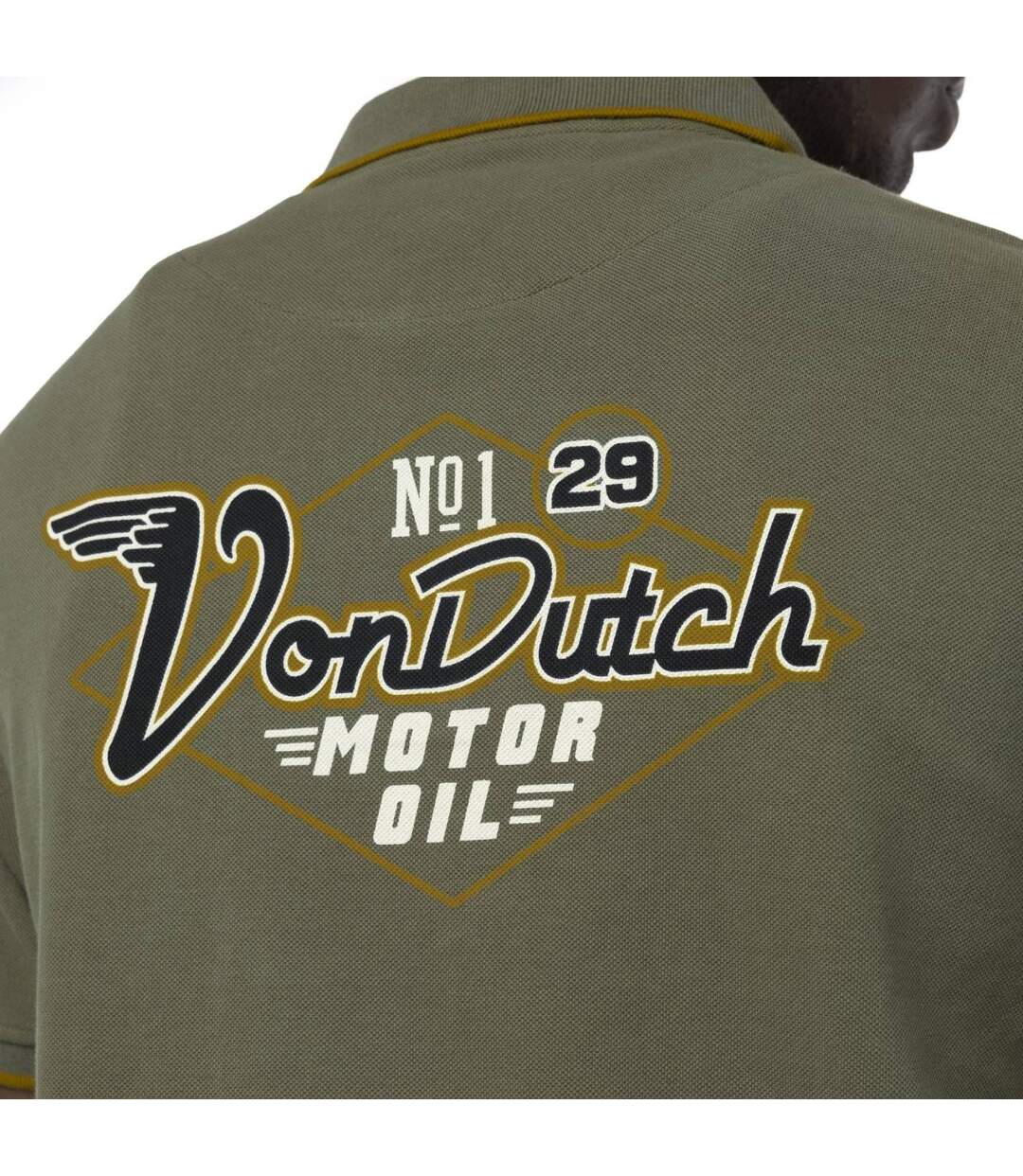 Polo homme manches courtes piqué avec patch Kust Vondutch-4