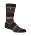 Chaussettes thermiques brossées à motifs pour hommes avec rayures-1