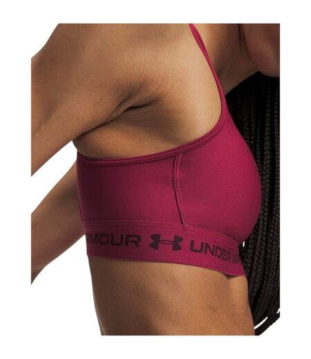 Womens/ladies Medium Impact Sports Bra Claret Under Armour