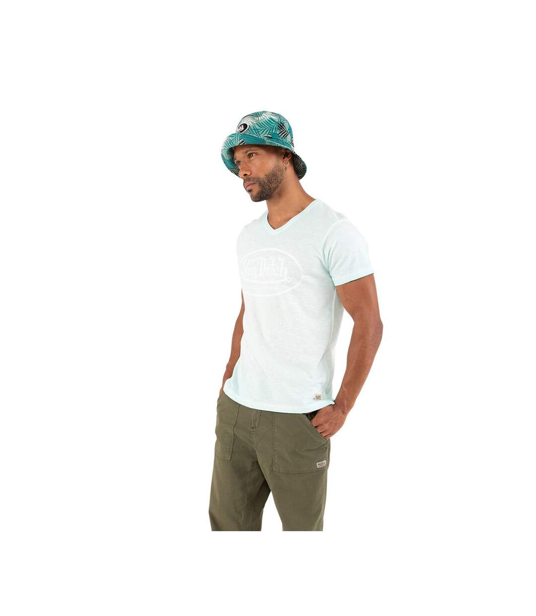 T-shirt col V homme en coton Tyron Vondutch