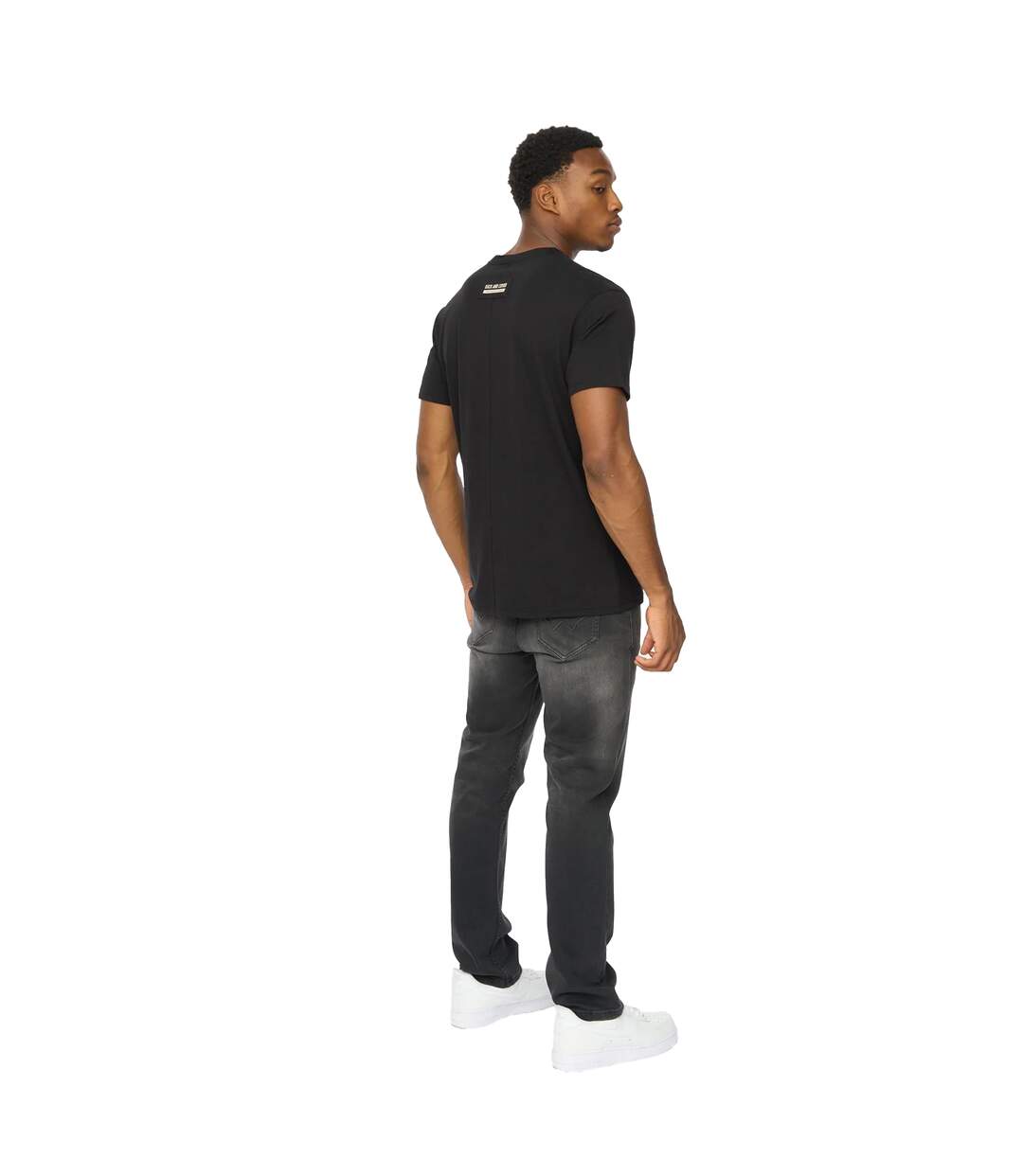 T-shirt Skullmatic Homme Noir Duck And Cover-3