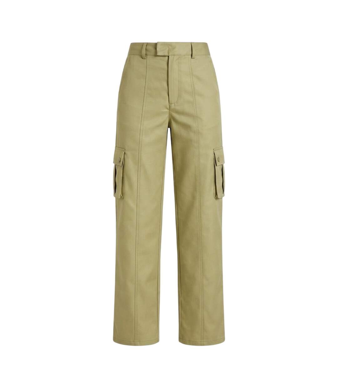 Womens/ladies High Rise Cargo Trousers Olive Missy Empire-2