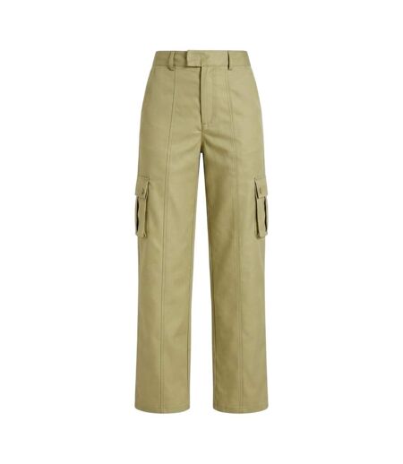 Womens/ladies High Rise Cargo Trousers Olive Missy Empire