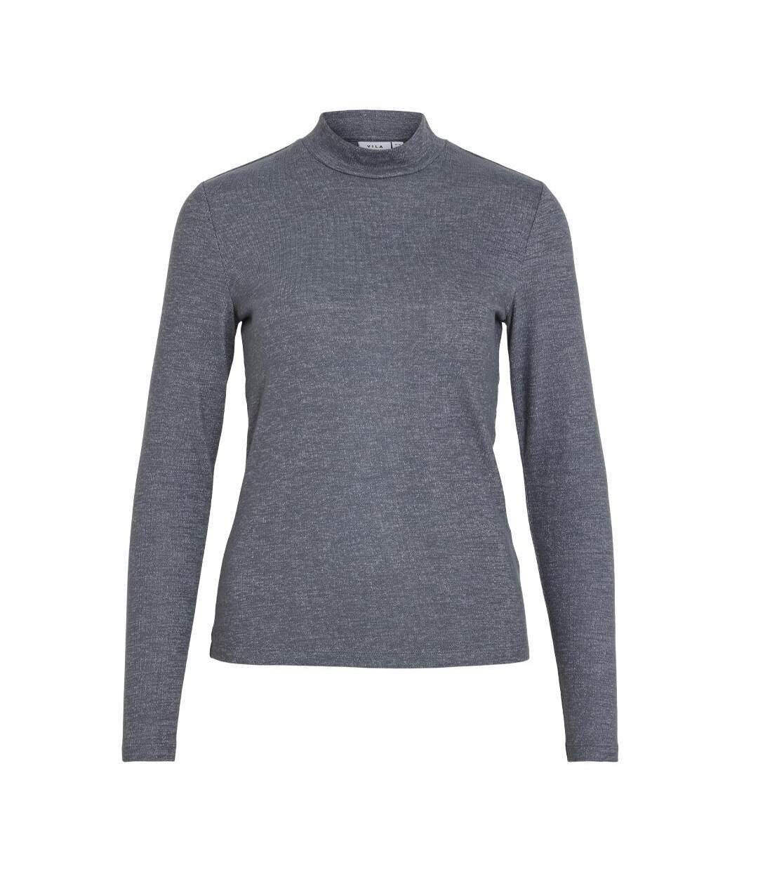 T-Shirt manches longues gris femme vila soline-1