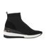 Womens/ladies Engel Suede Wedge Trainers Black Dune London-1