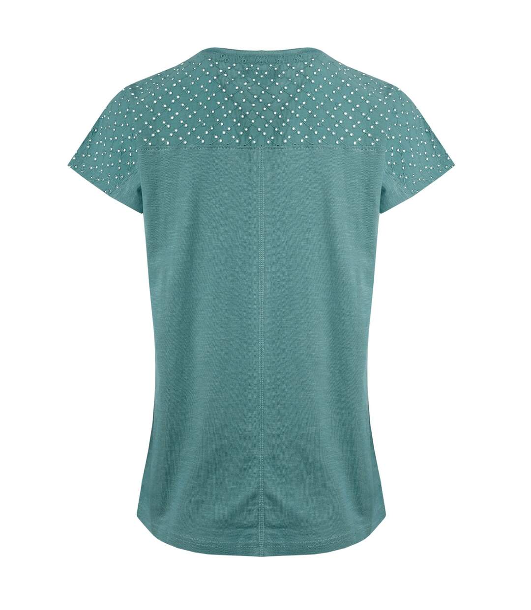 Womens/ladies pernille cut out t-shirt mineral blue Weird Fish-2