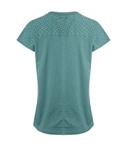 Womens/ladies pernille cut out t-shirt mineral blue Weird Fish