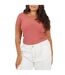 Womens/ladies Scoop Neck Plus Slim T-shirt Clay Brave Soul-1