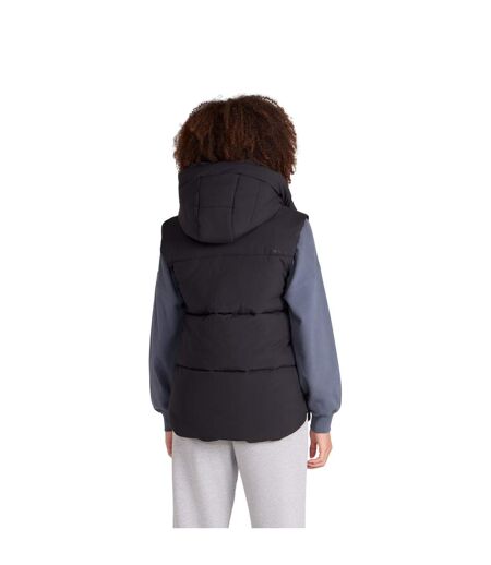 Womens/ladies Oslo Padded Gilet Jet Black Animal