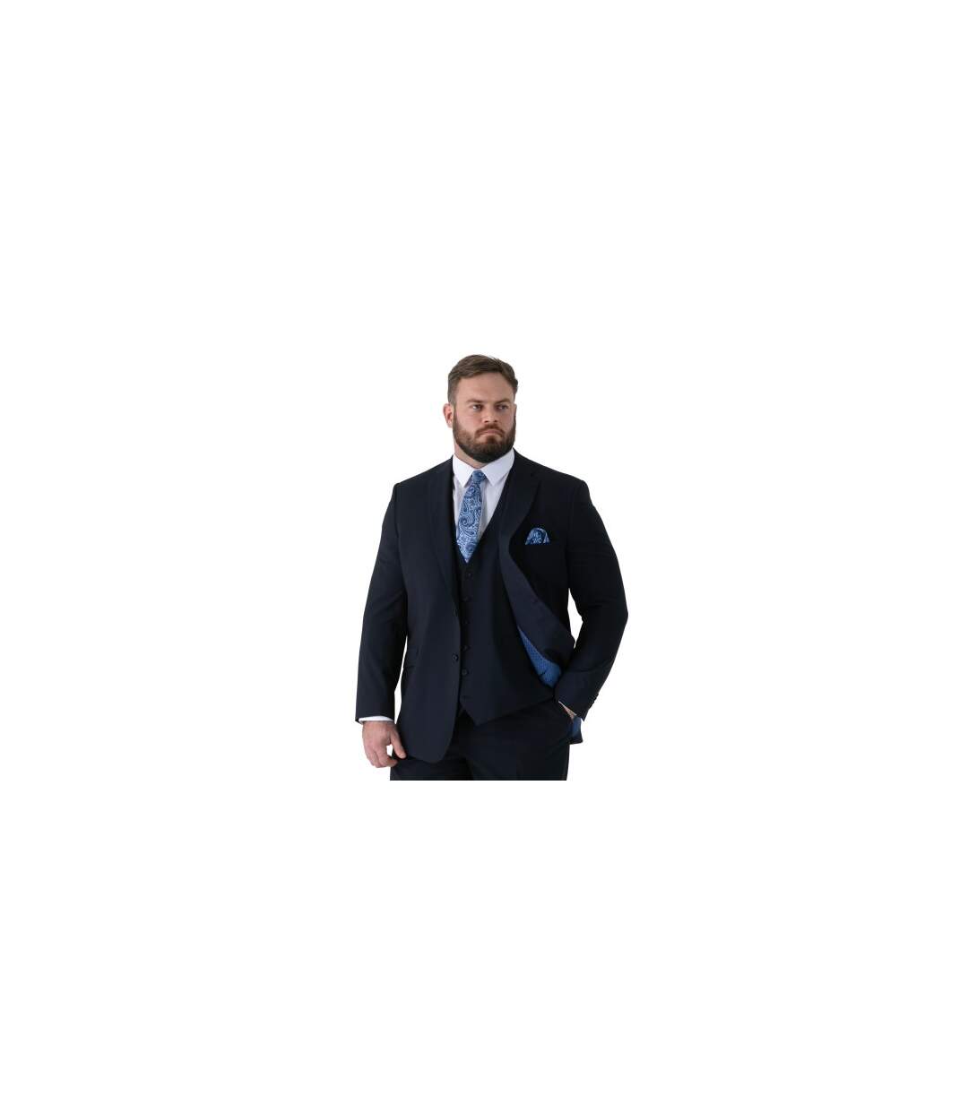 D555 Veste De Costume Cintrée Et Extensible Ted Homme Bleu Marine Duke-1