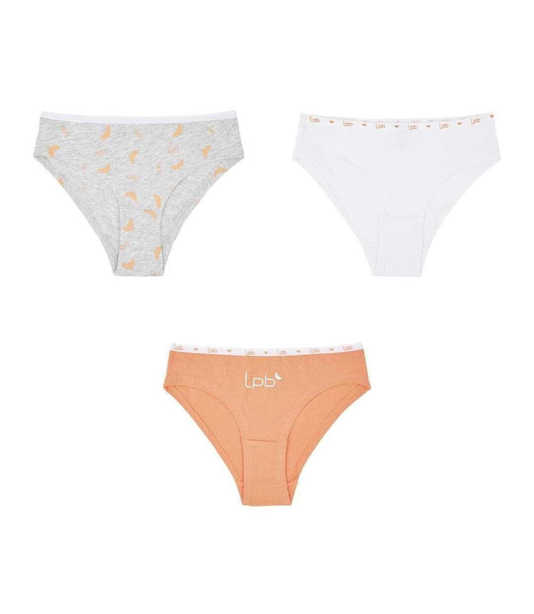 Lot x3 Culottes Orange/Blanche/Grise Femme Les Petites Bombes - 40/42-1