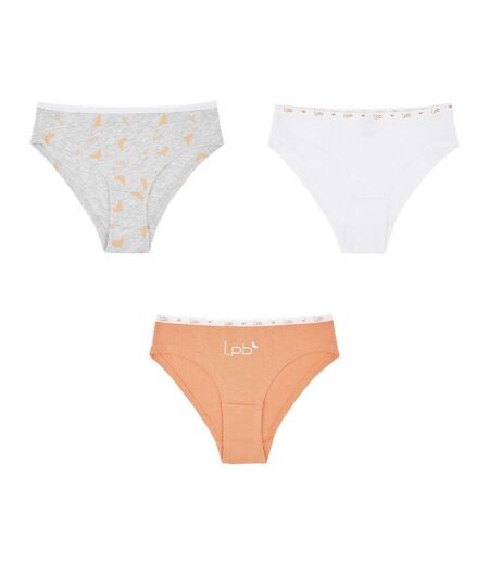 Lot x3 Culottes Orange/Blanche/Grise Femme Les Petites Bombes - 38/40