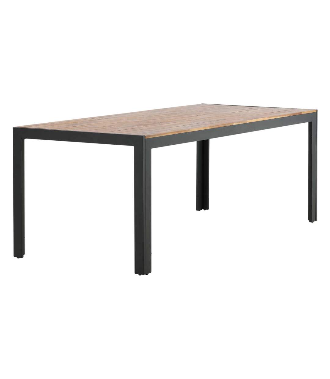 Table de jardin en aluminium et acacia 205 x 90 cm Bois-3