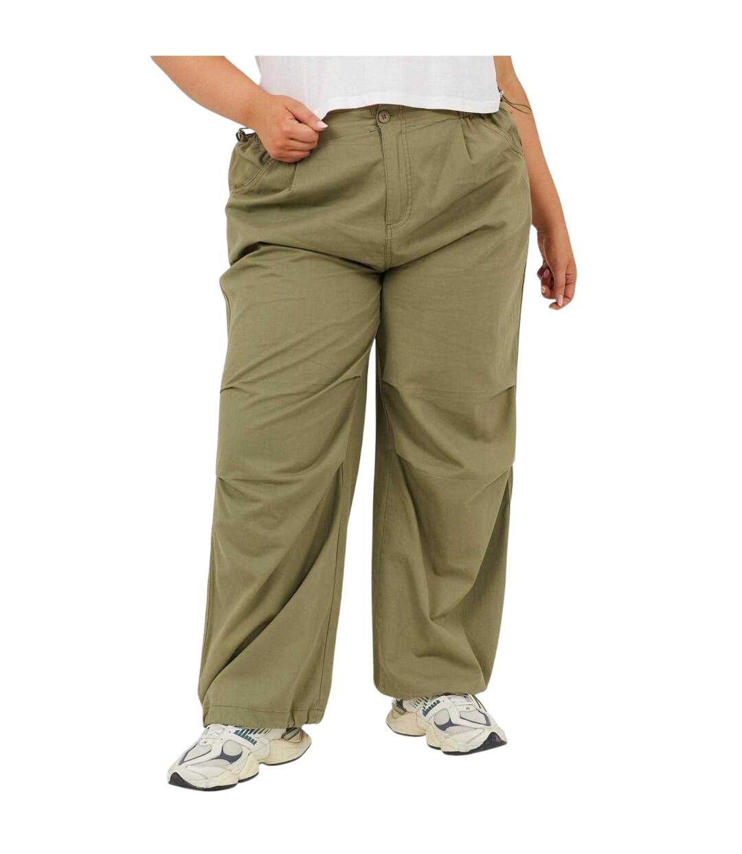Pantalon À Poches Femme Vert Kaki Brave Soul-2