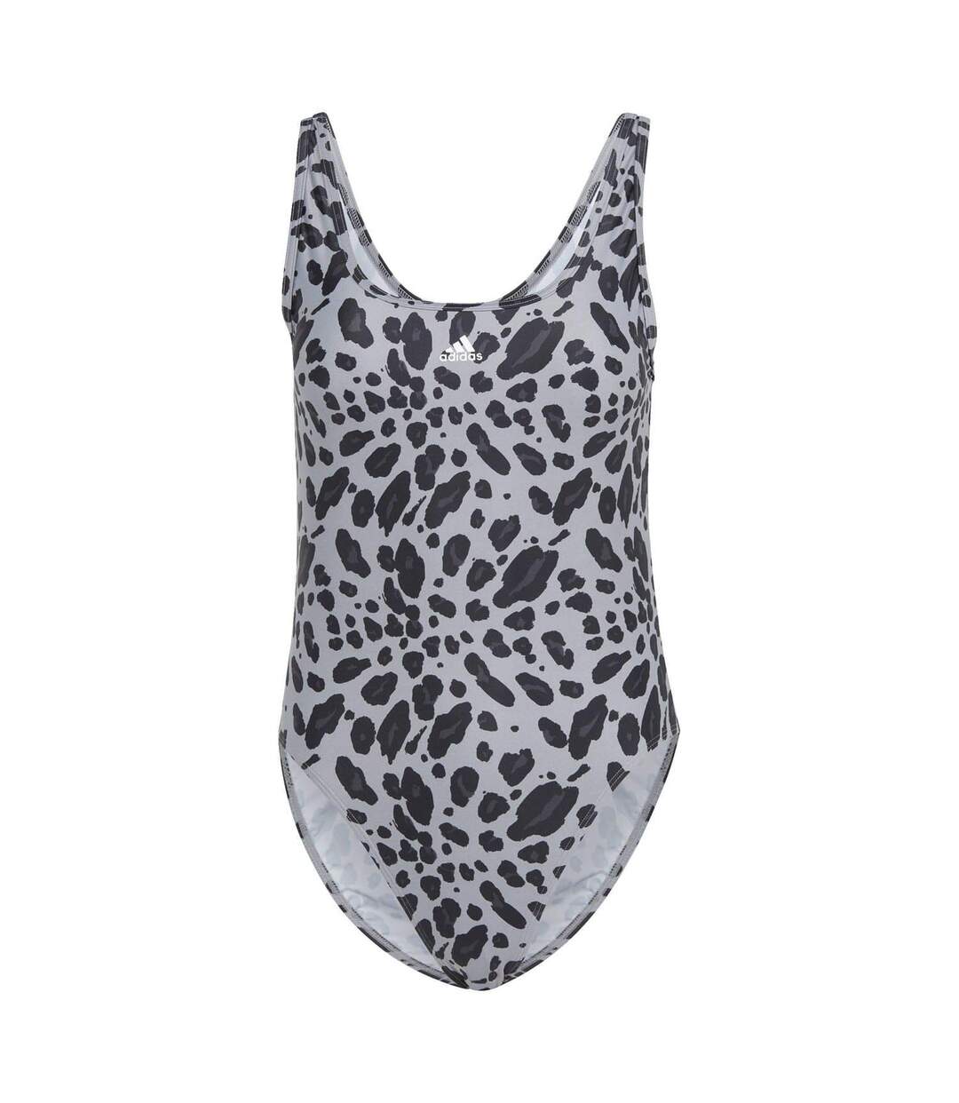 Maillot De Bain 1 Pièce Style Imprimé Animal Essentials Femme Noir Gris Adidas-2