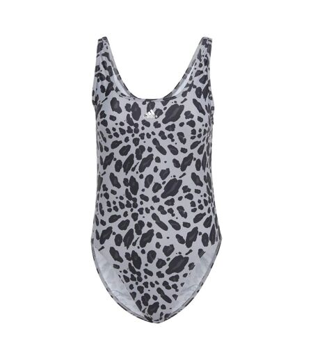 Maillot De Bain 1 Pièce Style Imprimé Animal Essentials Femme Noir Gris Adidas