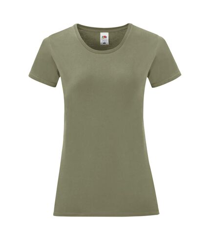 Fruit Of The Loom Womens/Ladies Iconic T-Shirt (Classic Olive Green)