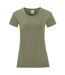 Fruit Of The Loom - T-shirt manches courtes ICONIC - Femme (Vert kaki) - UTPC3400
