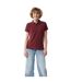 Womens/ladies yosemite pique polo shirt burgundy Iqoniq-3