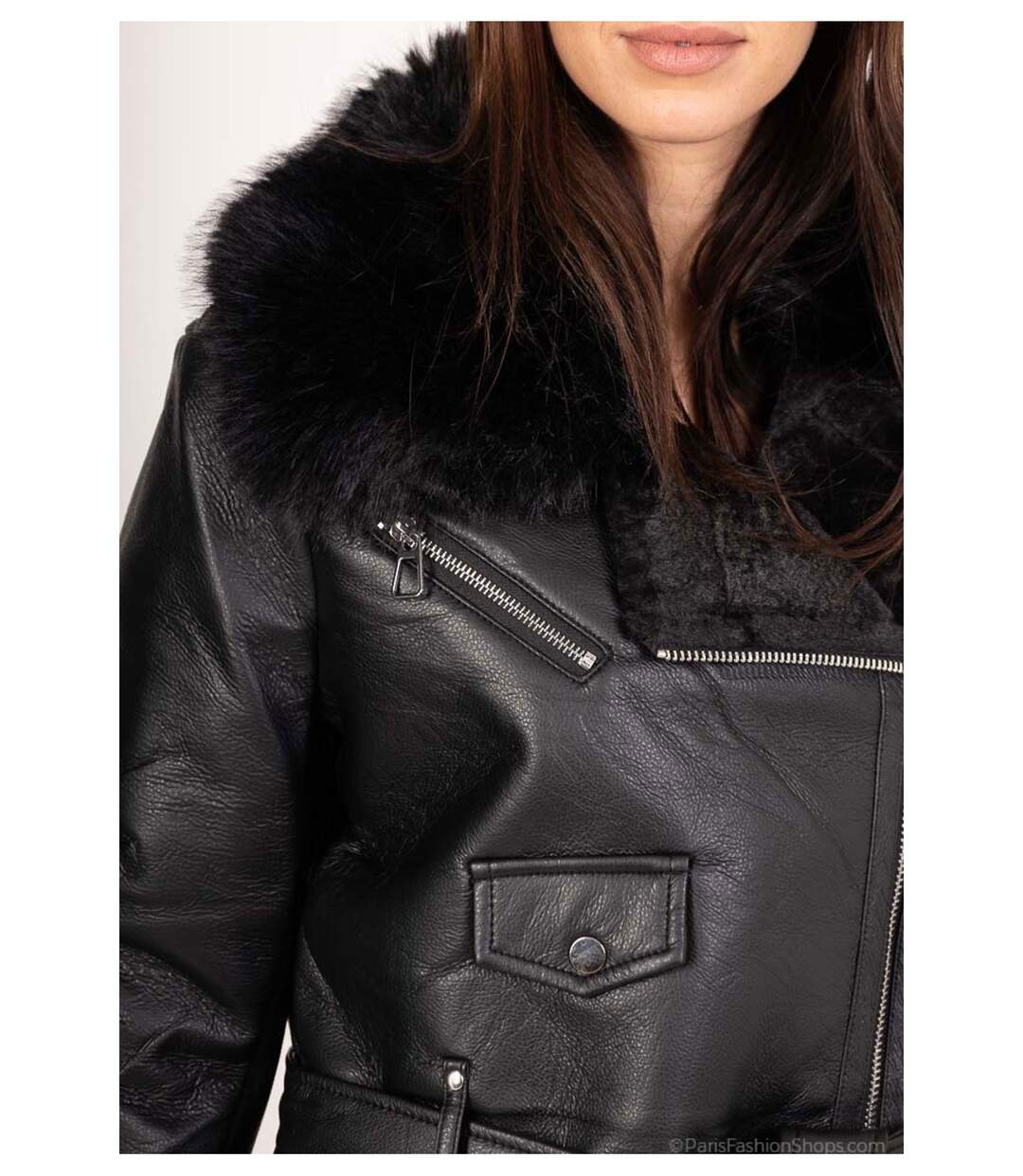 Manteau Long Avec Fourrure-5