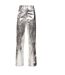 Womens/ladies Metallic Trousers Silver AmyLynn-1