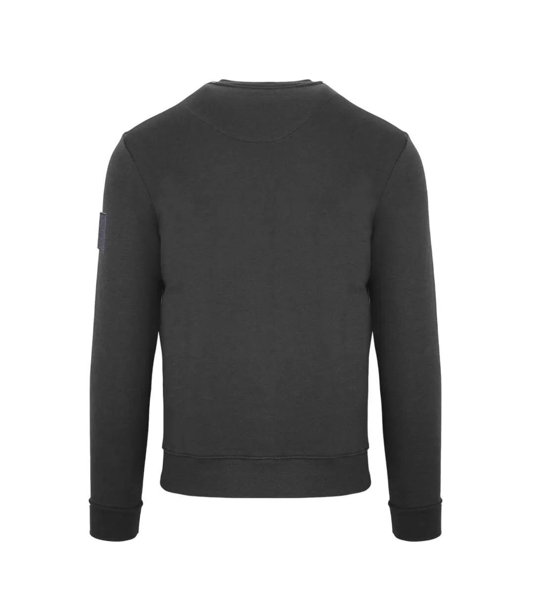 Mens Round Neck Relaxed Fit Sweatshirt Black Aquascutum-2