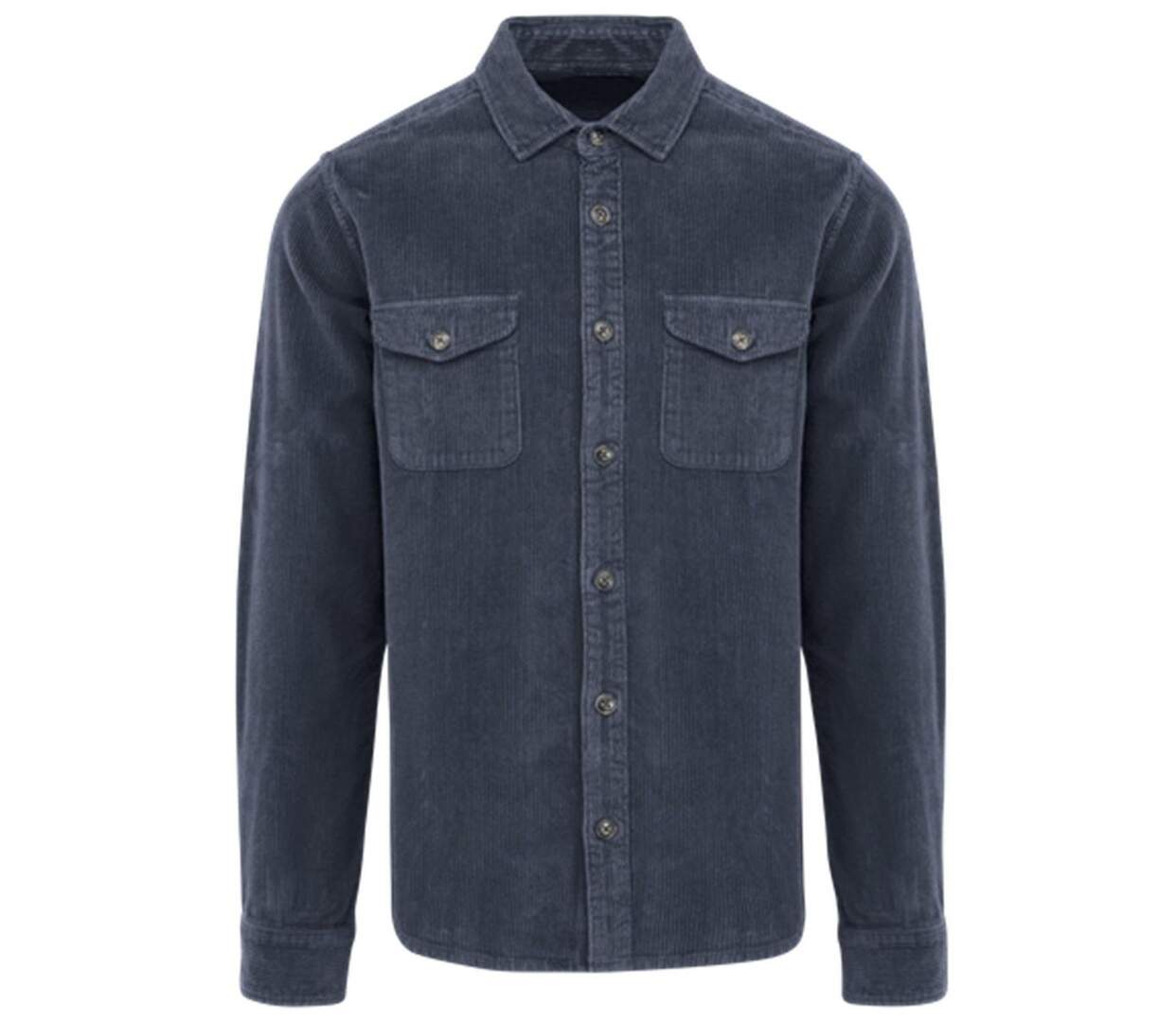 Surchemise en velours côtelé - Homme - PATS519 - bleu marine-1