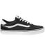 Mens Brooklyn Canvas Low Trainers Black White Vans-1