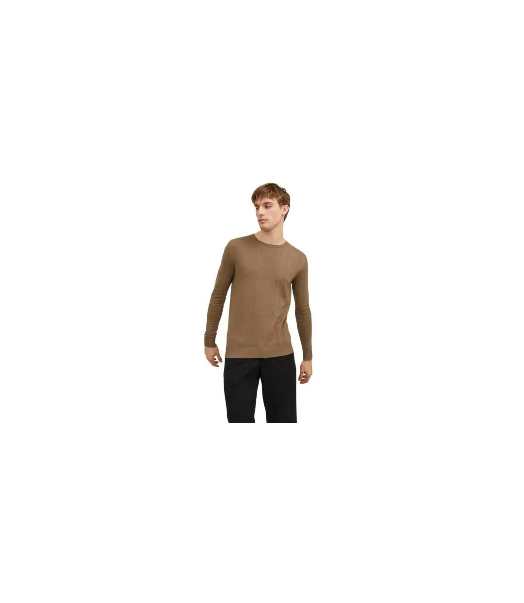 Mens Essential Crew Neck Regular Jumper Otter Jack And Jones-1