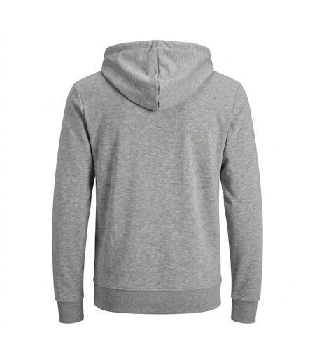 Mens Big & Tall Full Zip Hoodie Grey Melange Jack And Jones