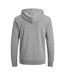 Mens Big & Tall Full Zip Hoodie Grey Melange Jack And Jones-3
