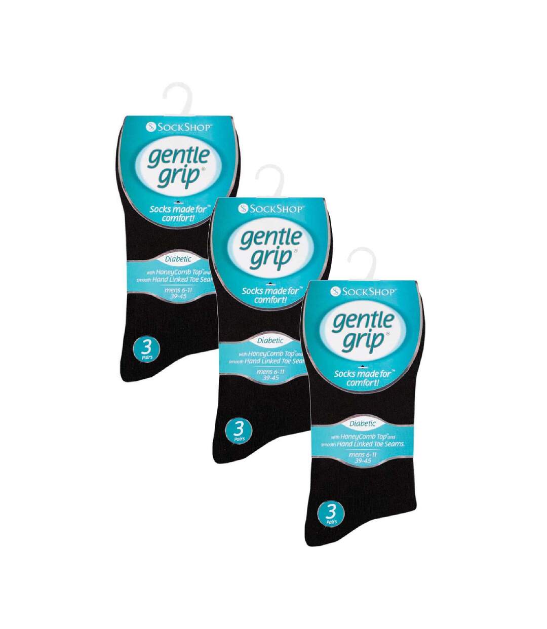 9 Pairs  NON ELASTIC Cotton Mens Socks with Loose Top - Ideal for Diabetic-2