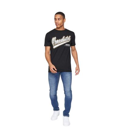 T-shirt Cronstand Homme Noir Crosshatch