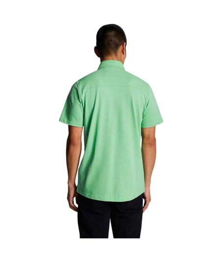 Mens Pique Shirt Green Lyle & Scott