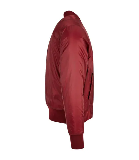 Blouson D'aviateur Homme Bordeaux Build Your Brand