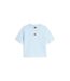 Womens/ladies Embroidered Logo Cotton Cropped T-shirt Royal Blue Tommy Jeans-1