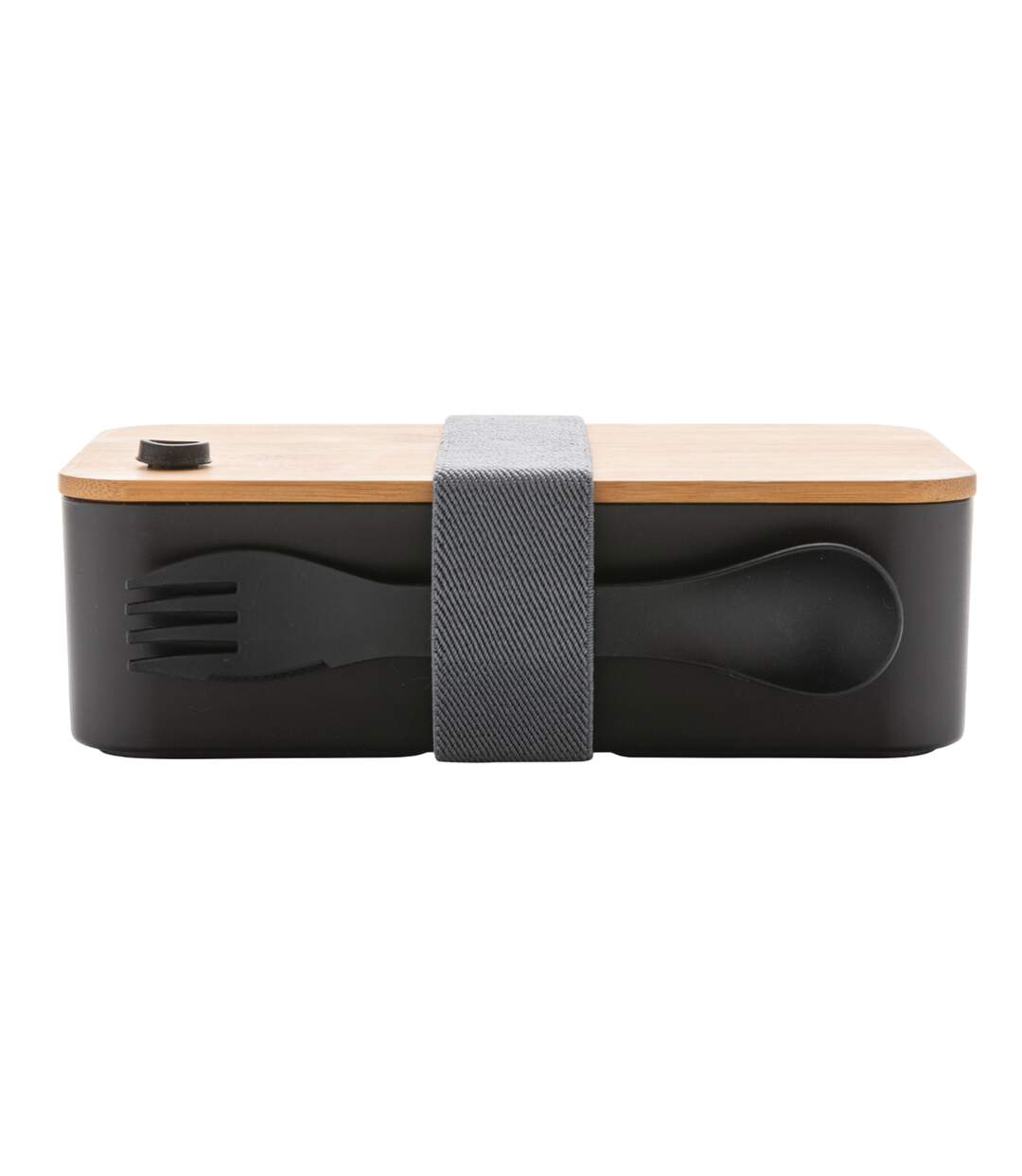 Bamboo lunch box 6cm x 19cm x 12cm black XD Collection-3