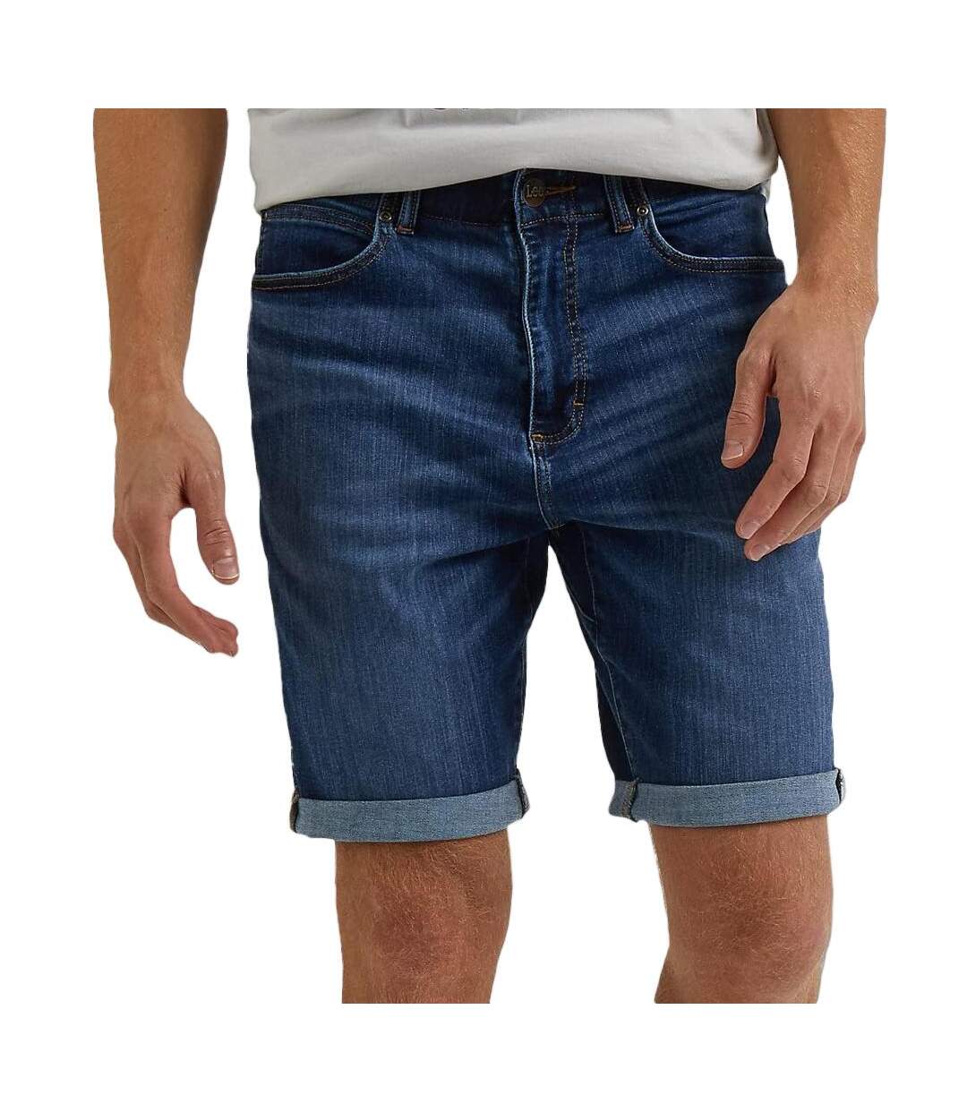 Short bleu homme lee short mvp mid wash-1