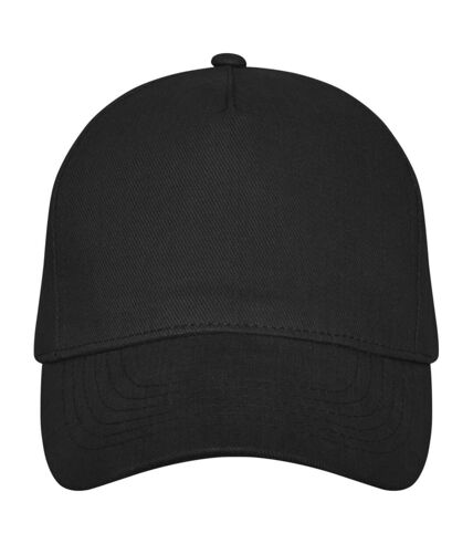 Unisex adult doyle 5 panel cap solid black Elevate