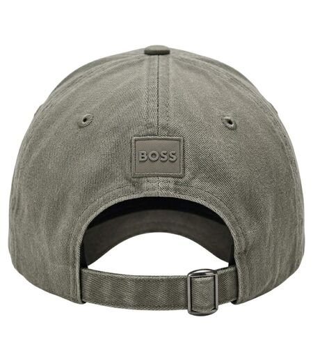 Mens Cotton Baseball Cap Green Boss